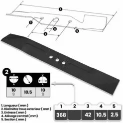 ELEM GARDEN TECHNIC Lame Pour Tondeuse TDE1537P -Tondeuse Et Accessoires Boutique 12679999 2
