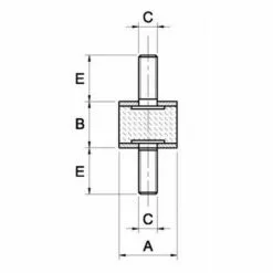 LEM SELECT Silent Bloc Universel Male X Male Ø20X25 M6X16 (Lot De 4) -Tondeuse Et Accessoires Boutique 14032605 2