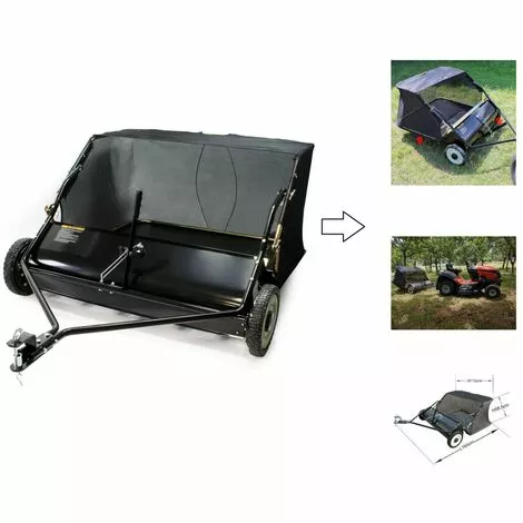 BIGB Remorque Balayeuse De Jardin 95 Cm Pour Tracteur Tondeuse Autoportée - Feuilles Et Pelouses 3 BIGB Remorque Balayeuse De Jardin 95 Cm Pour Tracteur Tondeuse Autoportée - Feuilles Et Pelouses