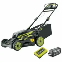 Tondeuse Tractée RYOBI 36V LithiumPlus Brushless - Coupe 51 Cm - 1 Batterie 6.0Ah - 1 Chargeur Rapide RY36LMX51A-160
