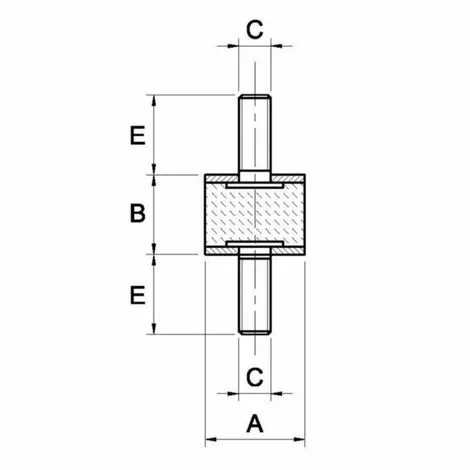 LEM SELECT Silent Bloc Universel Male X Male Ø20X15 M6X16 (Lot De 4) 4 LEM SELECT Silent Bloc Universel Male X Male Ø20X15 M6X16 (Lot De 4) – Image 2
