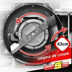 GARDEOPRO Tondeuse 1800w - 43cm - 2 Lames - Gardeo Pro 9 GARDEOPRO Tondeuse 1800w - 43cm - 2 Lames - Gardeo Pro -Tondeuse Et Accessoires Boutique 19495753 3