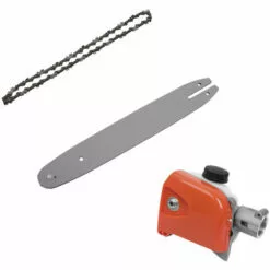 ASUPERMALL Chainsaw Guide Gear Boite De Vitesses + Plaque + Ensemble De La Chaine Pour Stihl Ht Km 73-130 Serie Pole Scie Trimmer Connecteur Multifonction Pole Elaguer Universel Accessoires Bois Outil, 7 Dents