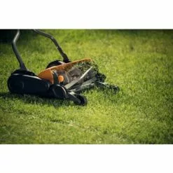 Fiskars StaySharp Max - Tondeuse à Gazon - Incl. Bac De Ramassage - 46cm