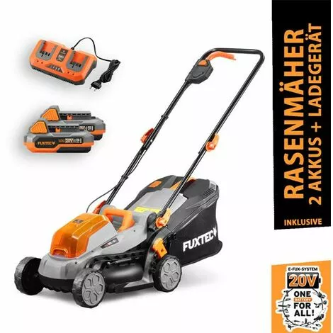 Tondeuse à Gazon Electrique à Batterie 40V (2X20V) FUXTEC FX-E1RM20 - Set Avec 2 Batteries 2Ah Et Double Chargeur 2,4A 3 Tondeuse à Gazon Electrique à Batterie 40V (2X20V) FUXTEC FX-E1RM20 - Set Avec 2 Batteries 2Ah Et Double Chargeur 2,4A