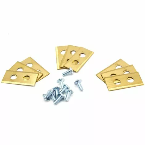 Vhbw 9x Lame De Rechange Compatible Avec Worx Landroid S500i, WA0176, L1500i, M1000i, M500, M800 - Lames De Rechange, Or, Acier (vevêtement Titane) 3 Vhbw 9x Lame De Rechange Compatible Avec Worx Landroid S500i, WA0176, L1500i, M1000i, M500, M800 - Lames De Rechange, Or, Acier (vevêtement Titane)