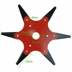 HAPPYSHOPPING Tondeuse Agazon Tete De Lame Asix Feuilles Accessoires De Debroussailleuse Lame En Acier Au Manganese En Alliage Tete De Tondeuse Lame De Coupe A6 Feuilles -Tondeuse Et Accessoires Boutique 28355943 3