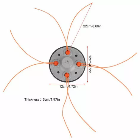 ASUPERMALL Fixation Universelle Cordes Tete De Coupe Facile De Charge Pour Debroussailleuse Eater Weed Whipper 4 ASUPERMALL Fixation Universelle Cordes Tete De Coupe Facile De Charge Pour Debroussailleuse Eater Weed Whipper – Image 2