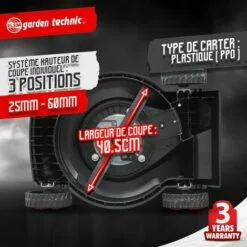 ELEM GARDEN TECHNIC Tondeuse Thermique Poussée 123CC Elem Garden 8 ELEM GARDEN TECHNIC Tondeuse Thermique Poussée 123CC Elem Garden -Tondeuse Et Accessoires Boutique 29317476 3
