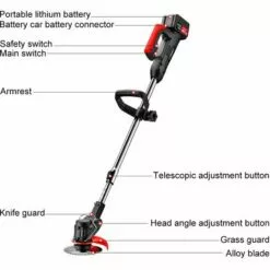 AUGIENB 48VF 3900Mah Coupe Bordure Sans Fil Rechargeable Tondeuse à Gazon De Jardin Avec 1 Batterie 7 AUGIENB 48VF 3900Mah Coupe Bordure Sans Fil Rechargeable Tondeuse à Gazon De Jardin Avec 1 Batterie -Tondeuse Et Accessoires Boutique 29984957 3