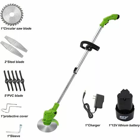 BRIDAY Tondeuse à Gazon Électrique Ménage Agricole Désherbeur Sans Fil Batterie Au Lithium 12 V / 24 V Outil DTaille De Jardin Portable Tondeuse à Gazon Débroussailleuse 4 BRIDAY Tondeuse à Gazon Électrique Ménage Agricole Désherbeur Sans Fil Batterie Au Lithium 12 V / 24 V Outil DTaille De Jardin Portable Tondeuse à Gazon Débroussailleuse – Image 2