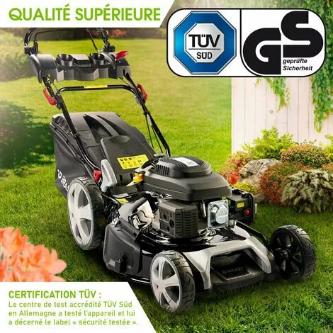 Tondeuse Thermique Tractée 53cm 224cc 2.800 Trs/min 7cv Moteur De Marque 4 Temps 60l Réglage Central 30-80mm, Capot En Tôle En Acier, 4 En 1 - 21224 POWER De Brast 3 Tondeuse Thermique Tractée 53cm 224cc 2.800 Trs/min 7cv Moteur De Marque 4 Temps 60l Réglage Central 30-80mm, Capot En Tôle En Acier, 4 En 1 - 21224 POWER De Brast