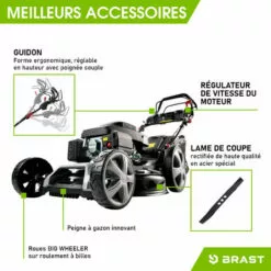 Tondeuse Thermique Tractée 53cm 224cc 2.800 Trs/min 7cv Moteur De Marque 4 Temps 60l Réglage Central 30-80mm, Capot En Tôle En Acier, 4 En 1 - 21224 POWER De Brast 11 Tondeuse Thermique Tractée 53cm 224cc 2.800 Trs/min 7cv Moteur De Marque 4 Temps 60l Réglage Central 30-80mm, Capot En Tôle En Acier, 4 En 1 - 21224 POWER De Brast -Tondeuse Et Accessoires Boutique 32162606 5