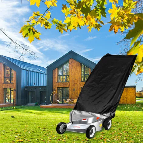 ASUPERMALL Housse De Tondeuse A Gazon Avec Revetement Impermeable Pare-Soleil Housse De Protection Anti-Dechirure Aux Uv Housse Avec Cordon De Serrage, Noir - Noir 5 ASUPERMALL Housse De Tondeuse A Gazon Avec Revetement Impermeable Pare-Soleil Housse De Protection Anti-Dechirure Aux Uv Housse Avec Cordon De Serrage, Noir - Noir – Image 3