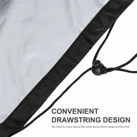 ASUPERMALL Housse De Tondeuse A Gazon Avec Revetement Impermeable Pare-Soleil Housse De Protection Anti-Dechirure Aux Uv Housse Avec Cordon De Serrage, Noir - Noir 6 ASUPERMALL Housse De Tondeuse A Gazon Avec Revetement Impermeable Pare-Soleil Housse De Protection Anti-Dechirure Aux Uv Housse Avec Cordon De Serrage, Noir - Noir – Image 4