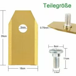 DONTODENT Lame De Tondeuse à Gazon, Lame De Rechange DIAOCARE Pour Tondeuse à Gazon Husqvarna, Husqvarna / Gardena / Yardforce / McCulloch Automower Lame De Couteau De Jardin En Alliage De Titane, Robuste, Avec Vis