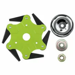 TIGA Tête De Tondeuse à Gazon 3/6 Lames En Acier Pour Ficelle D'herbe De Jardin + Couvercle De Plaque (vert, 6 Dents Avec Pièces) -Tondeuse Et Accessoires Boutique 35626584 3