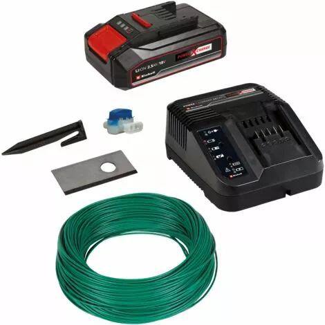 Einhell Kit D'installation 500m² Pour Robot-Tondeuse FREELEXO (Jusqu'à 500m², 3 Lames, 130m Câble Périphérique) Livré Avec Batterie 2,5Ah Et Chargeur 3 Einhell Kit D'installation 500m² Pour Robot-Tondeuse FREELEXO (Jusqu'à 500m², 3 Lames, 130m Câble Périphérique) Livré Avec Batterie 2,5Ah Et Chargeur