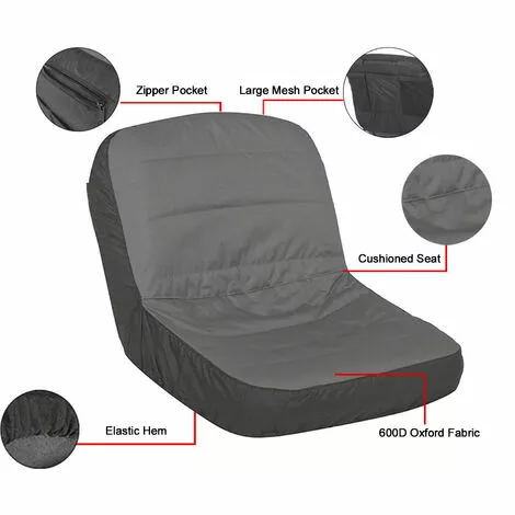 ASUPERMALL Housse De Siege De Tondeuse A Gazon Housse De Siege De Tracteur Heavy Duty Rembourre 600D Oxford Material Gris, Gris 7 ASUPERMALL Housse De Siege De Tondeuse A Gazon Housse De Siege De Tracteur Heavy Duty Rembourre 600D Oxford Material Gris, Gris – Image 5