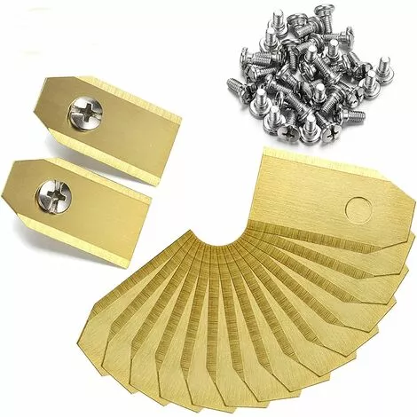 ABCRITAL Lames De Couteau En Titane, Couteau De Tondeuse À Gazon Robot Pour Toutes Les Vis De Tondeuse À Gazon Robot Husqvarna Automower 3 ABCRITAL Lames De Couteau En Titane, Couteau De Tondeuse À Gazon Robot Pour Toutes Les Vis De Tondeuse À Gazon Robot Husqvarna Automower