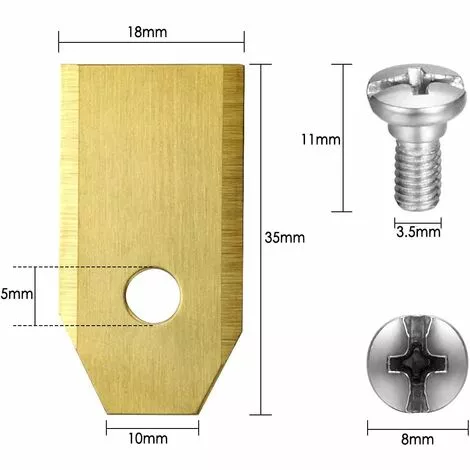 ABCRITAL Lames De Couteau En Titane, Couteau De Tondeuse À Gazon Robot Pour Toutes Les Vis De Tondeuse À Gazon Robot Husqvarna Automower 6 ABCRITAL Lames De Couteau En Titane, Couteau De Tondeuse À Gazon Robot Pour Toutes Les Vis De Tondeuse À Gazon Robot Husqvarna Automower – Image 4