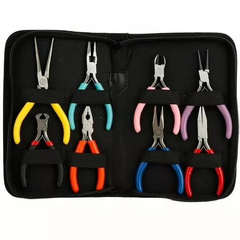 ALMI Mini Pinces En Acier, Ensemble De Pinces Professionnelles Robustes 8pcs / Set, Outil De Traitement De Fabrication Léger/long/rond/plat Pour Nez 3 ALMI Mini Pinces En Acier, Ensemble De Pinces Professionnelles Robustes 8pcs / Set, Outil De Traitement De Fabrication Léger/long/rond/plat Pour Nez