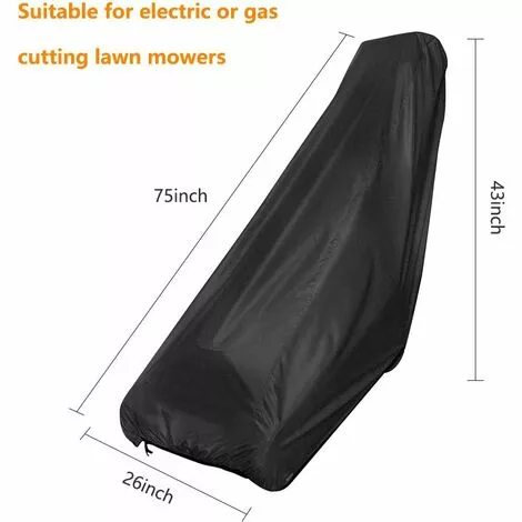 TANABATA Housse Pour Tondeuse à Gazon, étanche, Anti-poussière Et Anti-UV, En 190T, Avec Cordon De Serrage Et Sac De Rangement Pour Extérieur/intérieur - 193 X 63,5 X 112 Cm 4 TANABATA Housse Pour Tondeuse à Gazon, étanche, Anti-poussière Et Anti-UV, En 190T, Avec Cordon De Serrage Et Sac De Rangement Pour Extérieur/intérieur - 193 X 63,5 X 112 Cm – Image 2