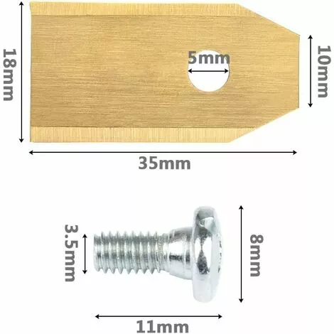 Jeu De 45 Lames En Titane Pour Robots Tondeuses Gardena, Yardforce (3 G - 0,75 Mm) + 45 Vis GrooFoo 5 Jeu De 45 Lames En Titane Pour Robots Tondeuses Gardena, Yardforce (3 G - 0,75 Mm) + 45 Vis GrooFoo – Image 3