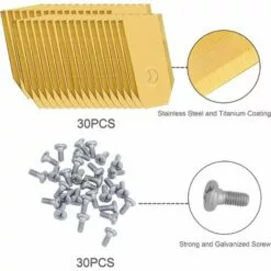 DENUOTOP Lames De Couteau En Titane 30 X Lames De Rechange Robot Tondeuse Pour Tous Les Tondeuses De Jardin Automower Husqvarna Gardena Yard Force Automower Robuste 8 DENUOTOP Lames De Couteau En Titane 30 X Lames De Rechange Robot Tondeuse Pour Tous Les Tondeuses De Jardin Automower Husqvarna Gardena Yard Force Automower Robuste -Tondeuse Et Accessoires Boutique 45307136 2