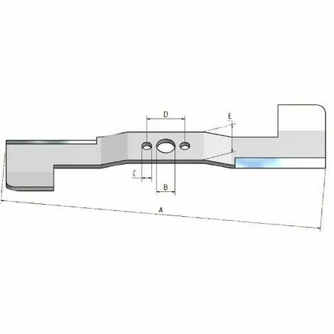 OLEO MAC 66110469R - Lame Mulching Pour Tondeuse OLEO-MAC 4 OLEO MAC 66110469R - Lame Mulching Pour Tondeuse OLEO-MAC – Image 2