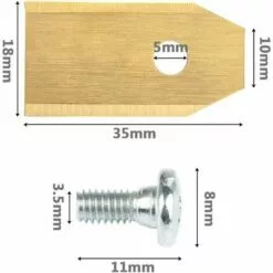 45 Pcs Lame De Rechange 35x18x0.75mm Acier Inoxydable Lames De Lames R40Li / R70Li Titane Lame De Tondeuse Pour Automower Husqvarna Et Gardena GrooFoo 9 45 Pcs Lame De Rechange 35x18x0.75mm Acier Inoxydable Lames De Lames R40Li / R70Li Titane Lame De Tondeuse Pour Automower Husqvarna Et Gardena GrooFoo -Tondeuse Et Accessoires Boutique 50947542 3