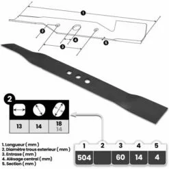 GARDEO PRO Lame De Rechange Pour Tondeuse Thermique 51cm -Tondeuse Et Accessoires Boutique 51372129 2