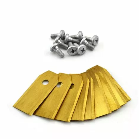 ZHUOXUAN 30pcs Lame De Tondeuse à Gazon Avec 30pcs Vis Lame De Rechange En Titane Pour Tondeuse Husqvarna-43*18*0.75MM 3 ZHUOXUAN 30pcs Lame De Tondeuse à Gazon Avec 30pcs Vis Lame De Rechange En Titane Pour Tondeuse Husqvarna-43*18*0.75MM