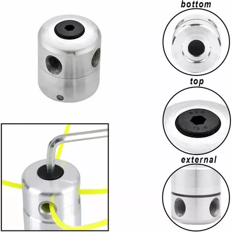 LITZEE 2PCS Tête De Débroussailleuse Aluminium Fils Tête Coupe-bordure Universelle Avec Tête Fil Nylon Pour Accessoires De Tondeuse à Gazon 5 LITZEE 2PCS Tête De Débroussailleuse Aluminium Fils Tête Coupe-bordure Universelle Avec Tête Fil Nylon Pour Accessoires De Tondeuse à Gazon – Image 3