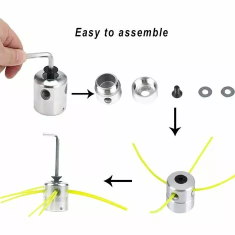 LITZEE 2PCS Tête De Débroussailleuse Aluminium Fils Tête Coupe-bordure Universelle Avec Tête Fil Nylon Pour Accessoires De Tondeuse à Gazon 6 LITZEE 2PCS Tête De Débroussailleuse Aluminium Fils Tête Coupe-bordure Universelle Avec Tête Fil Nylon Pour Accessoires De Tondeuse à Gazon – Image 4