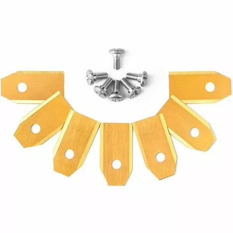 Lot De 30 Lames De Couteau Pour Tondeuses Robot Husqvarn(0.75mm) Avec 30Vis (Or),Starlight 5 Lot De 30 Lames De Couteau Pour Tondeuses Robot Husqvarn(0.75mm) Avec 30Vis (Or),Starlight – Image 3