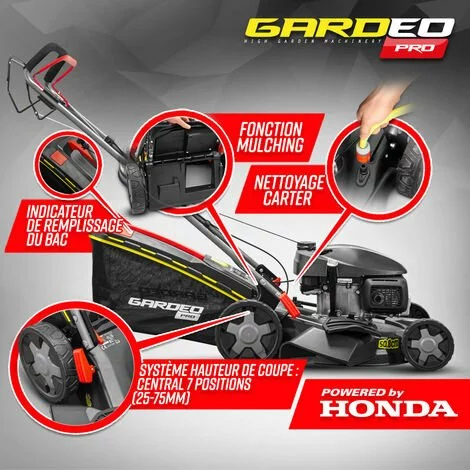 GARDEOPRO Tondeuse Thermique Tractée 167CC Avec Moteur Honda, Mulching Et éjection Latérale - Gardeo Pro 5 GARDEOPRO Tondeuse Thermique Tractée 167CC Avec Moteur Honda, Mulching Et éjection Latérale - Gardeo Pro – Image 3