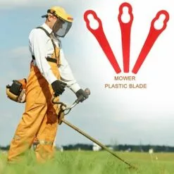 HKLFFJA 100 Pièces Jardin Pelouse Tondeuse Plastique Accessoires De Tondeuse à Gazon Lames En Plastique Couteau De Rechange En Plastique Pour FRT18A FRT18A1 ART46155 FRT20A1 Accessoires -Tondeuse Et Accessoires Boutique 53555508 2