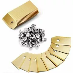 DECKON Lame De Rechange En Titane Pour Tondeuse Husqvarna, Lot De 30 Lame De Tondeuse à Gazon, Faucheuses à Gazon Accessoires Avec Vis
