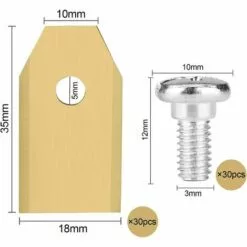 MODOU Couteau Lame Titane 30pièces, Lame Robot Tondeuse à Gazon Avec Vis, Convient Aux Lames Tondeuse Robot De Différentes Marques Et Modèles, Pièces Et Accessoires Tondeuses à Gazon. -Tondeuse Et Accessoires Boutique 54333194 2