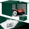 KESSER® Toit à Deux versants De Garage Pour Tondeuse | Toiture | Carport | Abri En Métal Pour Tondeuse à Gazon, Robot à Gazon, Tondeuse Automatique De Jardin | Résistant Aux Intempéries | Garage Pour Tondeuse Robot Avec Matériel De Montage, Vert 2 KESSER® Toit à Deux versants De Garage Pour Tondeuse | Toiture | Carport | Abri En Métal Pour Tondeuse à Gazon, Robot à Gazon, Tondeuse Automatique De Jardin | Résistant Aux Intempéries | Garage Pour Tondeuse Robot Avec Matériel De Montage, Vert -Tondeuse Et Accessoires Boutique 54941672 1