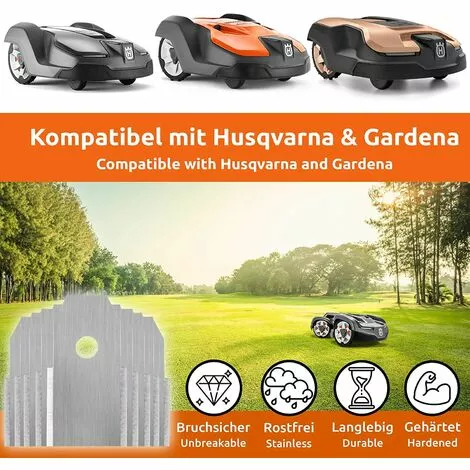 GUAZHUNIFR Lames De Couteau En Titane 30 X Lames De Rechange Robot Tondeuse Pour Tous Les Tondeuses De Jardin,argent,Guazhuni 5 GUAZHUNIFR Lames De Couteau En Titane 30 X Lames De Rechange Robot Tondeuse Pour Tous Les Tondeuses De Jardin,argent,Guazhuni – Image 3