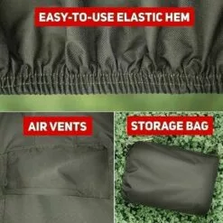 HKLFFJA Couverture De Bâche De Tondeuse À Gazon Couverture De Capot Pour Tracteur À Gazon 210D Fibres De Polyester Imperméable À L'eau Protection UV Couverture De Protection Garage Protection Contre -Tondeuse Et Accessoires Boutique 55254624 4