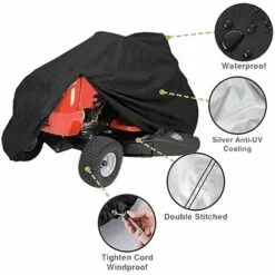 HKLFFJA Housse Pour Tondeuse À Gazon Autoportée, Tondeuse À Gazon Bâche Housse De Capot Housse Étanche Pour Tracteur De Jardin Autoporté (Color : Black, Size : 170 * 61 * 117cm) -Tondeuse Et Accessoires Boutique 55254631 3