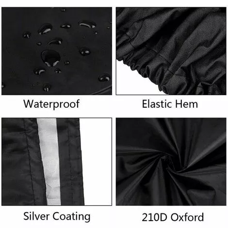 HKLFFJA Bâche Voiture, Couverture Pour La Couverture De Tondeuse à Lawn Du Tracteur Solaire Imperméable Tous Protection Météo (Color Name : Black, Size : S) 6 HKLFFJA Bâche Voiture, Couverture Pour La Couverture De Tondeuse à Lawn Du Tracteur Solaire Imperméable Tous Protection Météo (Color Name : Black, Size : S) – Image 4