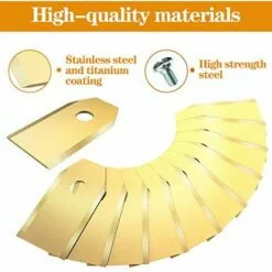 Lames De Rechange HOMEALEXA 30 X En Titane Pour Tous Les Tondeuses De Jardin Automower Husqvarna/Gardena/Yard Force/Automower Robuste (3.1 G / 0.75 Mm) Avec Vis -Tondeuse Et Accessoires Boutique 55310737 2