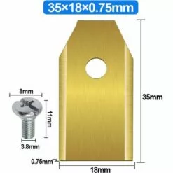 SUPERMARKET 30x LONGUE DURÉE Lames De TondeuseTondeuses Robotiques - Lame Robot Tondeuse En Titane + 30 Vis,Superma,or -Tondeuse Et Accessoires Boutique 55490050 3