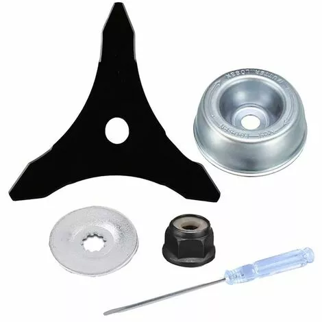 SUPERMARKET 3T Lame De Débroussailleuse Avec Kit D'entretien D'accessoire D'adaptateur De Lame De Tondeuse à Gazon De Machine De Jardinage Pour Mauvaises Herbes Fraîches Et Tondeuse,Superma,noir,1 Jeu De 5 Pièces 3 SUPERMARKET 3T Lame De Débroussailleuse Avec Kit D'entretien D'accessoire D'adaptateur De Lame De Tondeuse à Gazon De Machine De Jardinage Pour Mauvaises Herbes Fraîches Et Tondeuse,Superma,noir,1 Jeu De 5 Pièces