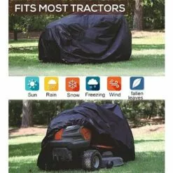 SUPERMARKET Housse De Protection Imperméable Pour Tondeuse à Gazon - Protection UV - Pour Tracteur De Jardin Autoportée - XS (137,2 X 66 X 89,9 Cm),Superma,noie,210D -Tondeuse Et Accessoires Boutique 55490072 5
