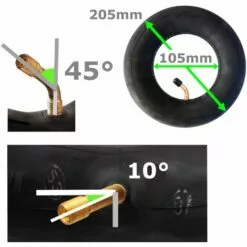 CYCLINGCOLORS Chambre à Air 8 1/2x2" 8.5x2" (ETRTO 50-120) 225x55 Valve Coudée 45° Schrader Universelle -Tondeuse Et Accessoires Boutique 56059133 3